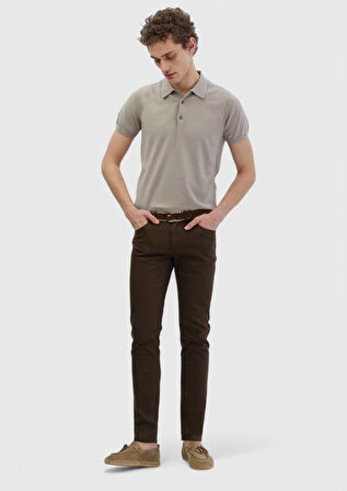 Bej Polo Yaka %100 Pamuk Triko