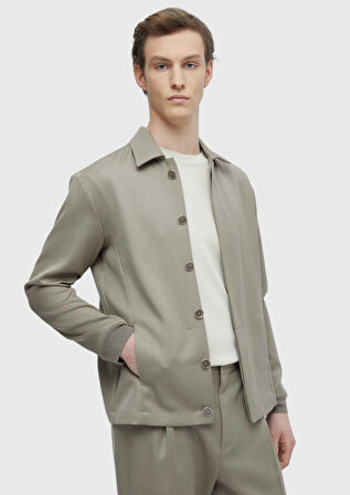 Bej Düz Comfort Fit %100 Yün Takım Elbise