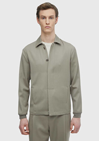 Bej Düz Comfort Fit %100 Yün Takım Elbise