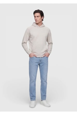 Taş Kapüşonlu Düz Sweatshırt