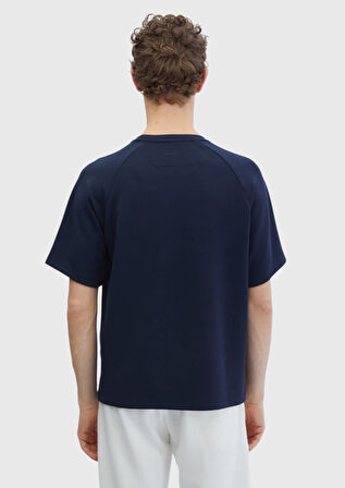 Lacivert Bisiklet Yaka Düz Sweatshırt