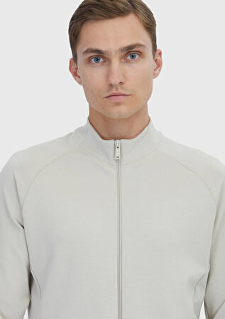 Taş Dik Yaka Düz Sweatshırt