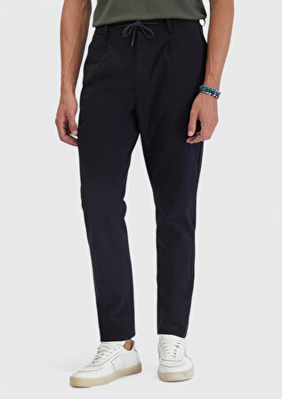 Siyah Düz Dokuma Jogging Fit Casual Pantolon