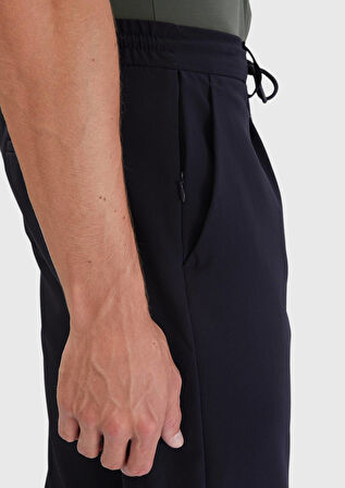Siyah Düz Dokuma Jogging Fit Casual Pantolon