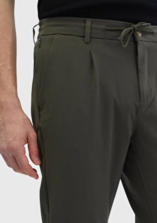 Haki Düz Dokuma Jogging Fit Casual Pantolon