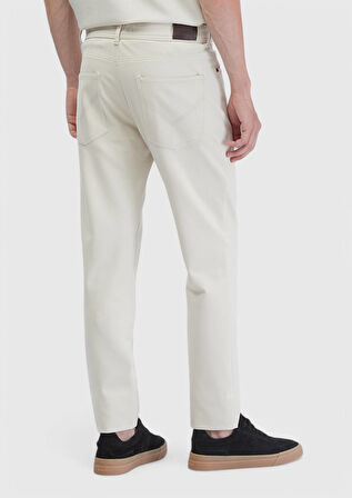Kum Düz Örme Slim Fit Casual Pantolon