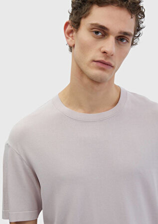 Pembe Bisiklet Yaka Düz Örgü Triko