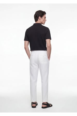 Siyah Düz Polo Yaka T-Shirt