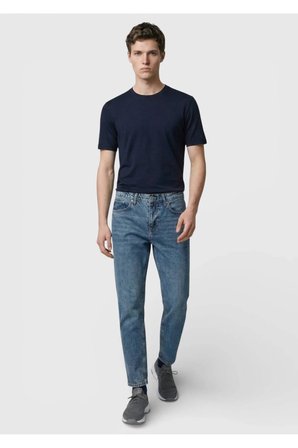 Siyah Düz Bisiklet Yaka T-Shirt