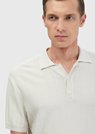 Taş Polo Yaka Jakarlı Triko