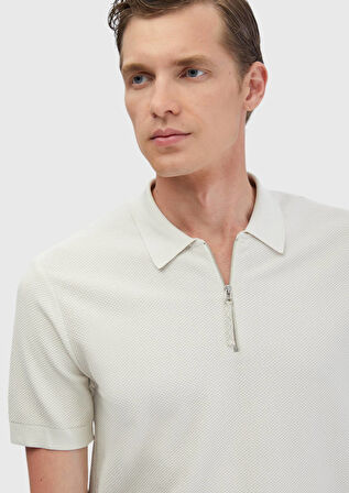 Taş Polo Yaka Jakarlı Triko