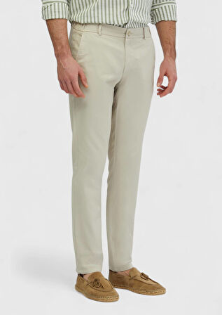 Taş Düz Dokuma Jogging Fit Casual Pamuk Karışımlı Pantolon