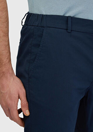 Lacivert Düz Dokuma Jogging Fit Casual Pamuk Karışımlı Pantolon