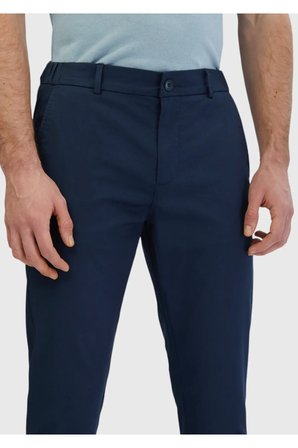 Lacivert Düz Dokuma Jogging Fit Casual Pamuk Karışımlı Pantolon