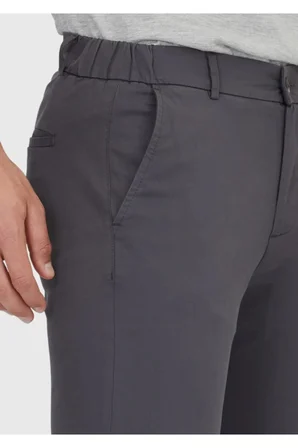 Antrasit Düz Dokuma Jogging Fit Casual Pamuk Karışımlı Pantolon