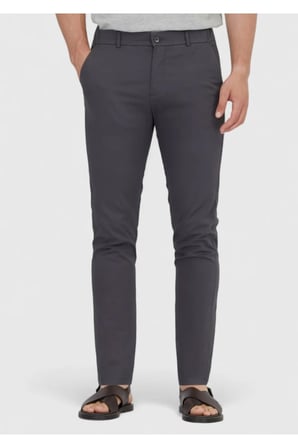 Antrasit Düz Dokuma Jogging Fit Casual Pamuk Karışımlı Pantolon