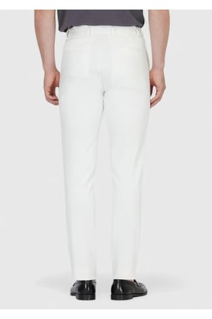 Ekru Düz Örme Jogging Fit Casual Pantolon