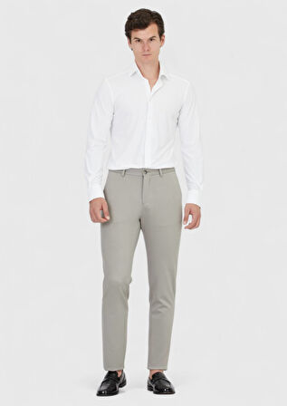 Gri Düz Örme Jogging Fit Casual Pantolon