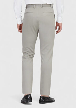 Gri Düz Örme Jogging Fit Casual Pantolon