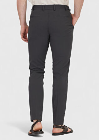Koyu Gri Düz Dokuma Jogging Fit Casual Pantolon