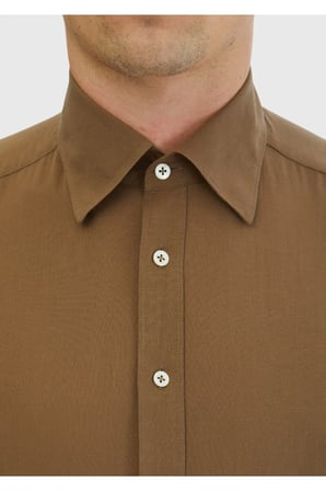 Vizon Düz Casual Fit Dokuma Casual %100 Pamuk Gömlek