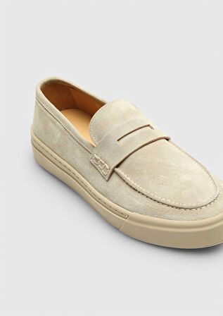 Bej Süet Casual Loafer