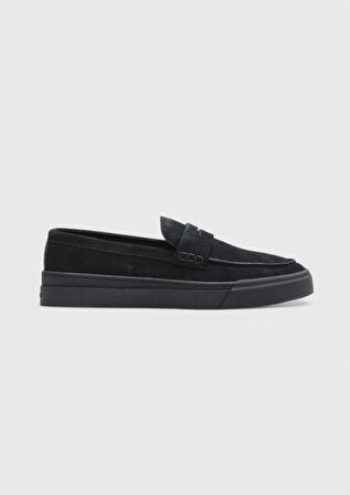 Lacivert Süet Casual Loafer