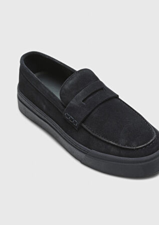 Lacivert Süet Casual Loafer