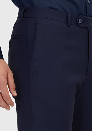 Saks Düz Kumaş Modern Fit Klasik Yün Karışımlı Pantolon