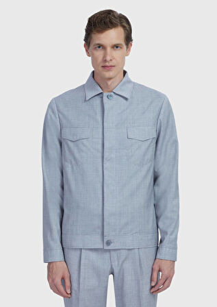 Açık Gri Gömlek Ceket