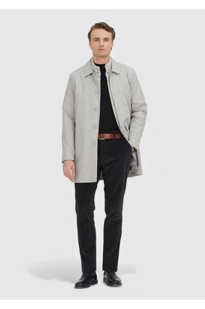 Kum Regular Fit Gömlek Yaka Casual Dokuma Pardesü