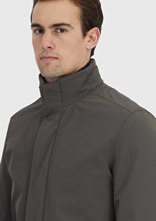 Kahverengi Regular Fit Dik Yaka Casual Dokuma Kaban