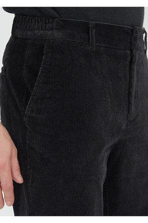Antrasit Düz Dokuma Jogging Fit Kadife Casual Pamuk Karışımlı Pantolon