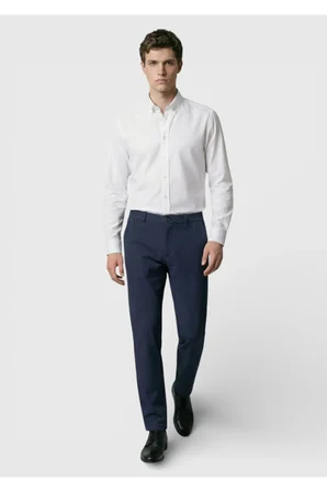 Lacivert Düz Örme Jogging Fit Casual Pantolon