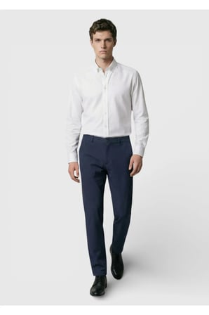 Lacivert Düz Örme Jogging Fit Casual Pantolon
