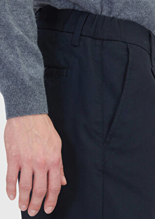 Siyah Düz Dokuma Jogging Fit Casual Pamuk Karışımlı Pantolon