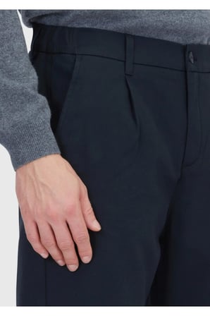 Siyah Düz Dokuma Jogging Fit Casual Pamuk Karışımlı Pantolon