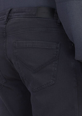 Antrasit Düz Örme Slim Fit Casual Pamuk Karışımlı Pantolon