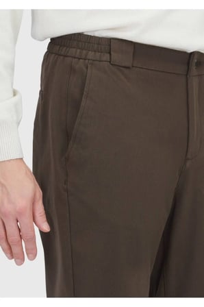 Haki Düz Dokuma Jogging Fit Casual Pamuk Karışımlı Pantolon