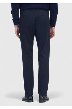 Lacivert Düz Dokuma Regular Fit Casual Pamuk Karışımlı Pantolon