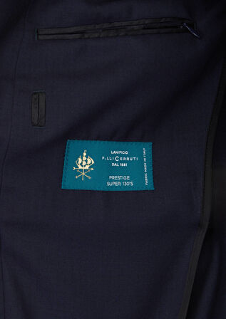 Lacivert Düz Shirt Shoulder Slim Fit %100 Yün Ceket