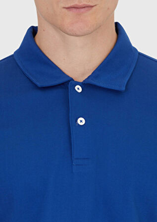 Saks Düz Polo Yaka %100 Pamuk T-Shirt