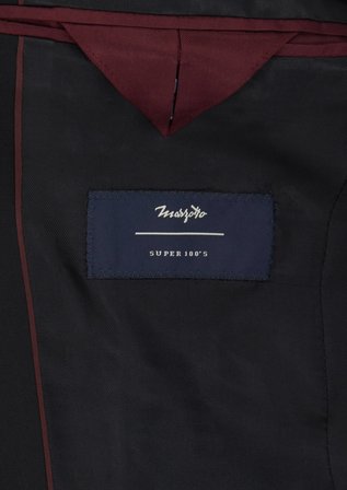 Siyah Düz Modern Fit %100 Yün Takım Elbise