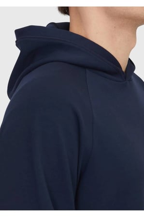 Lacivert Kapüşonlu Düz Sweatshırt