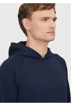 Lacivert Kapüşonlu Düz Sweatshırt