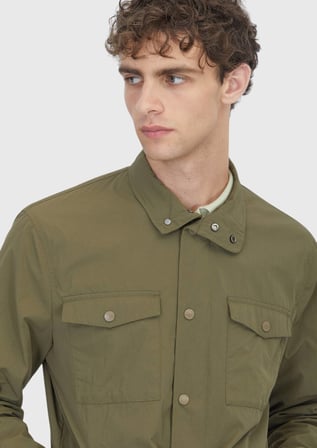 Haki Regular Fit Gizli Kapüşon Casual Teknik Mont