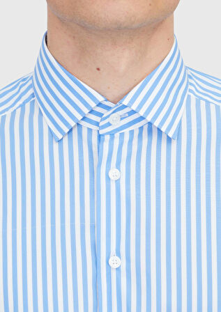 Mavi Regular Fit Dokuma Klasik Pamuk Karışımlı Gömlek