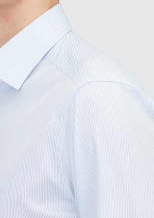Açık Mavi Regular Fit Dokuma Klasik %100 Pamuk Gömlek