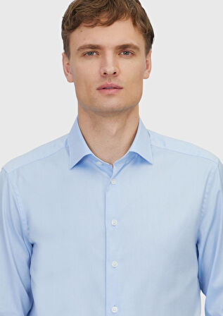 Mavi Regular Fit Dokuma Klasik %100 Pamuk Gömlek