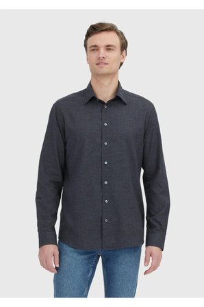 Antrasit Casual Fit Dokuma Casual %100 Pamuk Gömlek